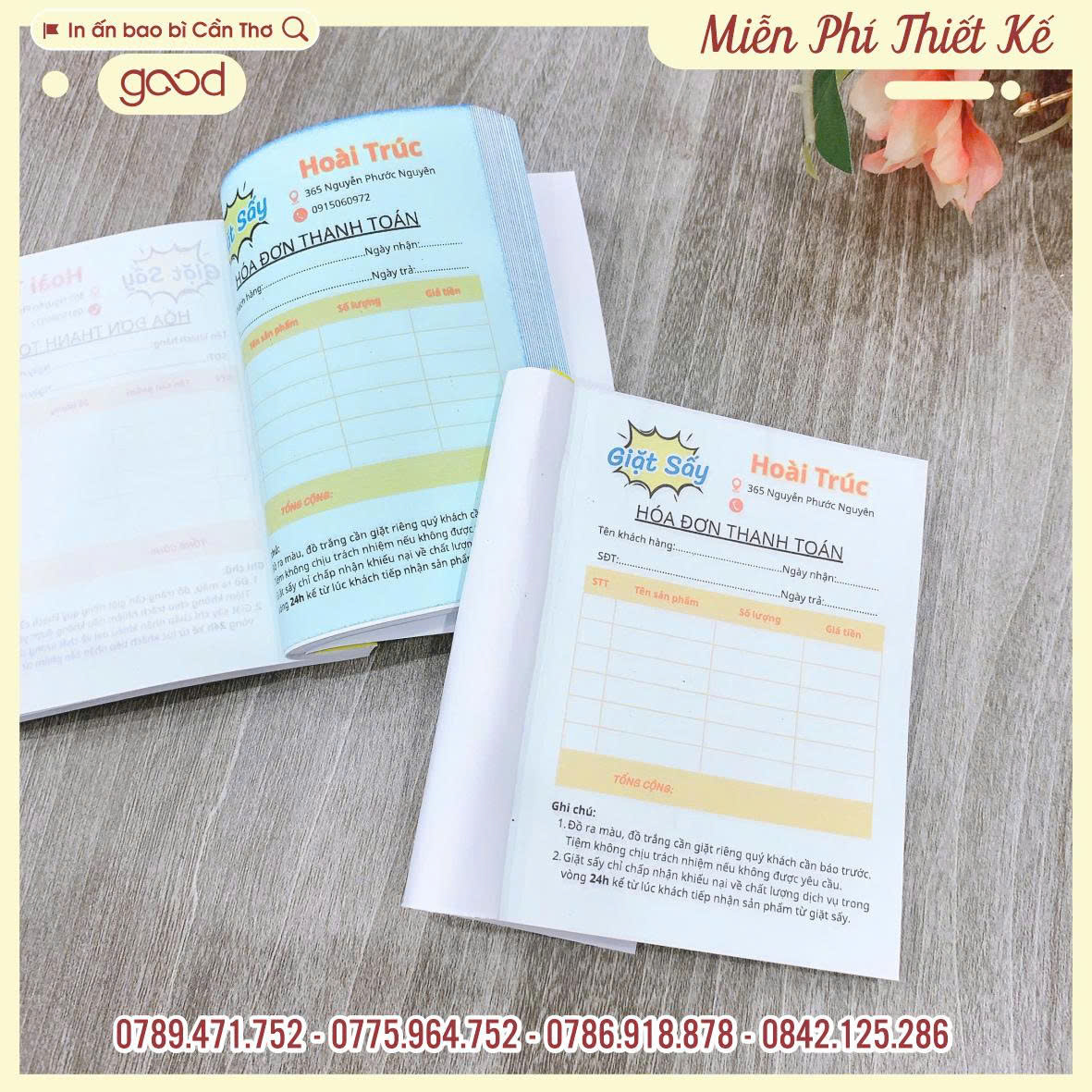IN HÓA ĐƠN GIẶT SẤY